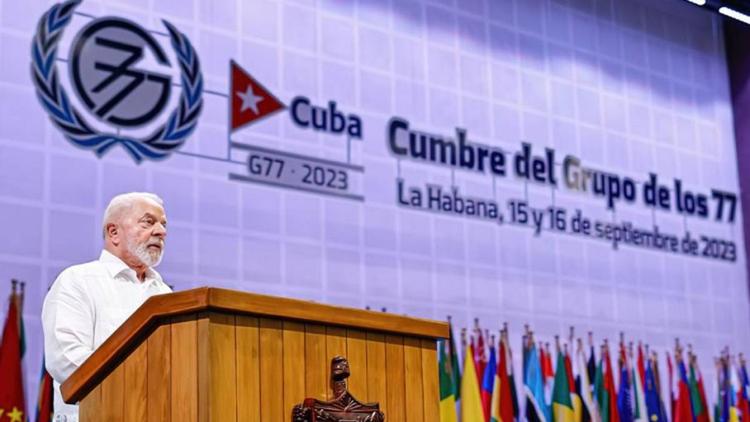 Presidente Lula durante discurso na cúpula do G77, em Cuba /Foto: Ricardo Stuckert